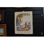 A vintage advertising print poster for Beatrix Potter for Benjamin Bunny