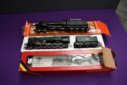 Two Hornby 00 gauge Trains, 2-10-0 Loco & Tender Evening Star, boxed R065, 4-4-0 Loco & Tender