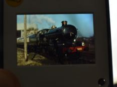 Thirty file boxes containing over 3000 Railway Related colour slides, UK and World, mainly 1980's