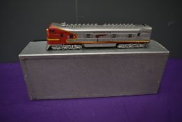 A Hallmark Models Inc American Brass HO scale 1 & 10 Bulldog Diesel Santa Fe Locomotive, in original