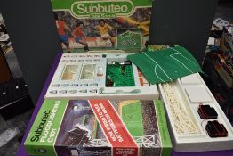 A 1980's Subbuteo Club Edition Set S140, Floodlighting C101 and Matt Pitch 61109, all in original