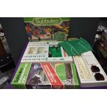 A 1980's Subbuteo Club Edition Set S140, Floodlighting C101 and Matt Pitch 61109, all in original