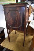 A late 19th or early 20th Century mahogany pot cupboard