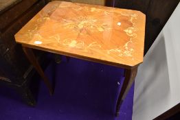 An Italian style inlay effect occasional table