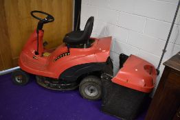 A Castel Garden Twin cut ride on lawn mower