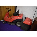 A Castel Garden Twin cut ride on lawn mower