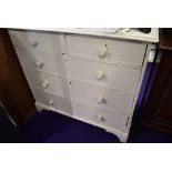 A Victorian painted chest of two over three drawers , width approx. 104cm