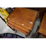 A G plan teak nest of three tables