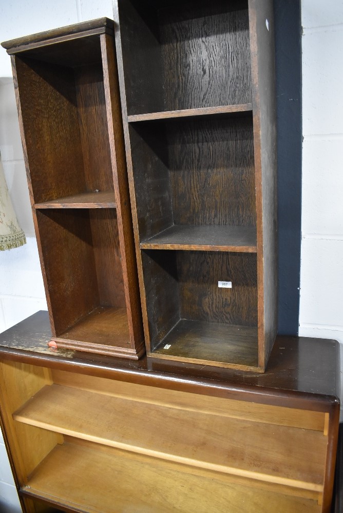 A selection of small bookshelves