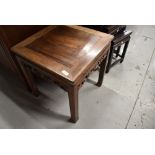 An Oriental hardwood occasional table, approx 48 x 48cm