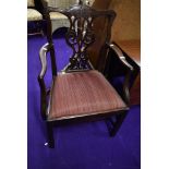 A 19th Century mahogany carver chair, Hepplewhite style