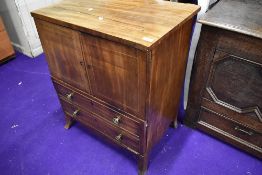 A Regency style TV cabinet, small proportions, think been converted from a commode, would possibly