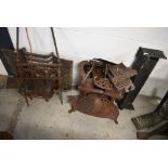 A selection of fire items including cast fireplace, fender and fire front