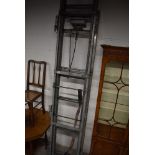 A set of van roof ladders/ladder rack, transit or similar