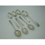 A small selection of HM silver tea and coffee spoons of various forms, approx 100.6g