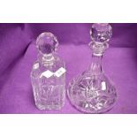 Two wine or spirit decanters by Parka glass crystal