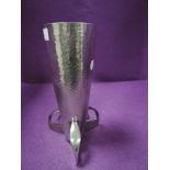 An arts and crafts Archibald knox Tudric pewter vase standing 24cm tall stamped 0227