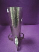 An arts and crafts Archibald knox Tudric pewter vase standing 24cm tall stamped 0227