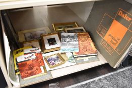 A selection of picture and photo frames and some local interest original art