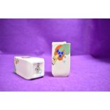 A pair of small sized posy vase by Royal Doulton in the Caprice design