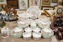 A fine selection of ceramics by Minton in the Haddon Hall design all pieces appear new