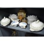 A selection of dinner and table wares including Portmeirion tureens