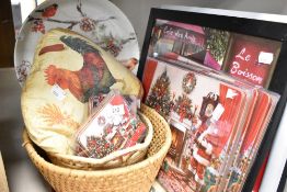 A selection of Chirstmas themed items including table mats