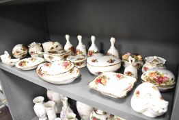 A selection of decorative ceramics by Royal Albert in the Old Country Roses design