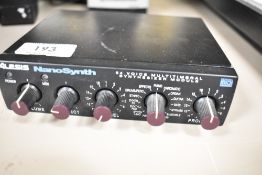 An Alesis Nano Synth, 64 voice multitimbral synthesizer module