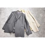 Two gents vintage suits, one pure new wool pin stripe in black design circle for John Collier,the