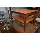 A vintage teak coffee table of small proportions, approx. 64 x 43cm