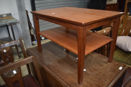 A vintage teak coffee table of small proportions, approx. 64 x 43cm