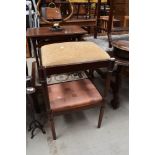 Two vintage dressing table stools