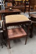 Two vintage dressing table stools