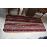 A vintage carpet piece, made into rug size, rounded edges, approx. 192 x 92cm
