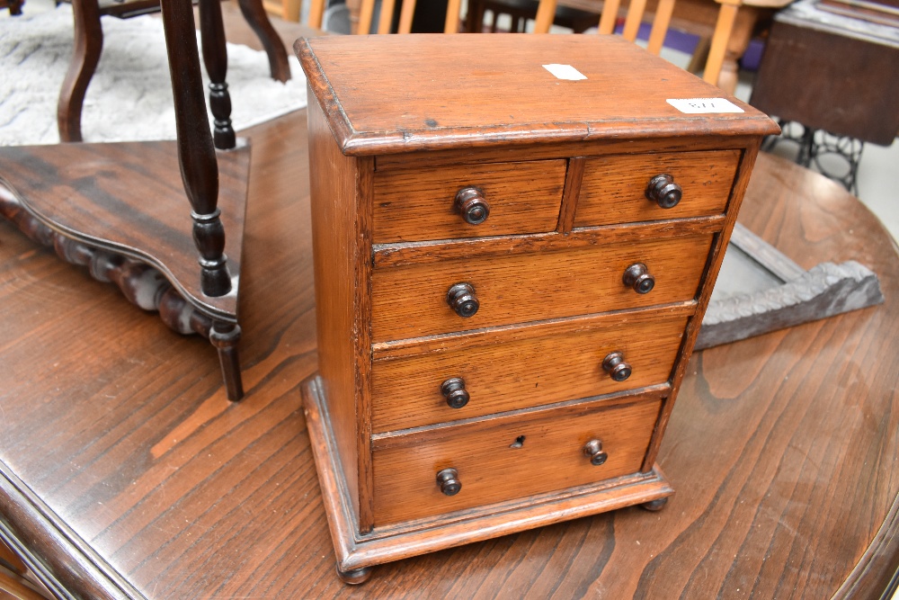 A gorgeous little 19th Century specimen chest of two over three drawers , suitable for jewellery