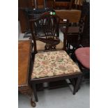 A pair of early 19th Century mahogany dining chairs (af)