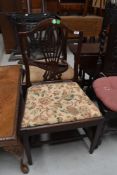 A pair of early 19th Century mahogany dining chairs (af)