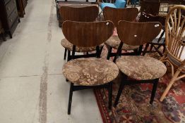 A set of four vintage G plan dining chairs, butterfly or similar