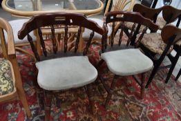 Two pub tavern styled dining chairs