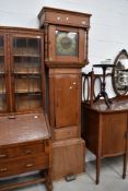 A stripped pine longcase clock having brass dial, 30 hr movement, signed Henry Mason