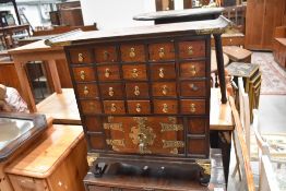 A reproduction Oriental spice style chest, dimensions approx. W62 H62 D26cm