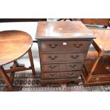 A reproduction Regency dwarf chest of four drawers, height approx. 52cm