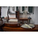 An Edwardian mahogany toilet mirror on drawer base