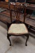 An early C20th stained frame Chippendale revival chair