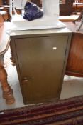 An Industrial style metal office cabinet, in military green, approx. Dimensions H91 W46 D46cm