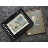 An engraving, Loss of The Kent East Indiaman, 19th galleons, 18 x 25cm, plus frame and glazed and