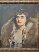 An oil painting, Frank Thomas Copnall, portrait study, signed, 60 x 50cm, plus frame and glazed