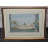 A watercolour, J Hubert Worthington, Vitterbo terrace, initialled, and dated (19)22, 23 x 35cm, plus