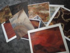 A selection of oil paintings, Albert Dickens, abstract, various